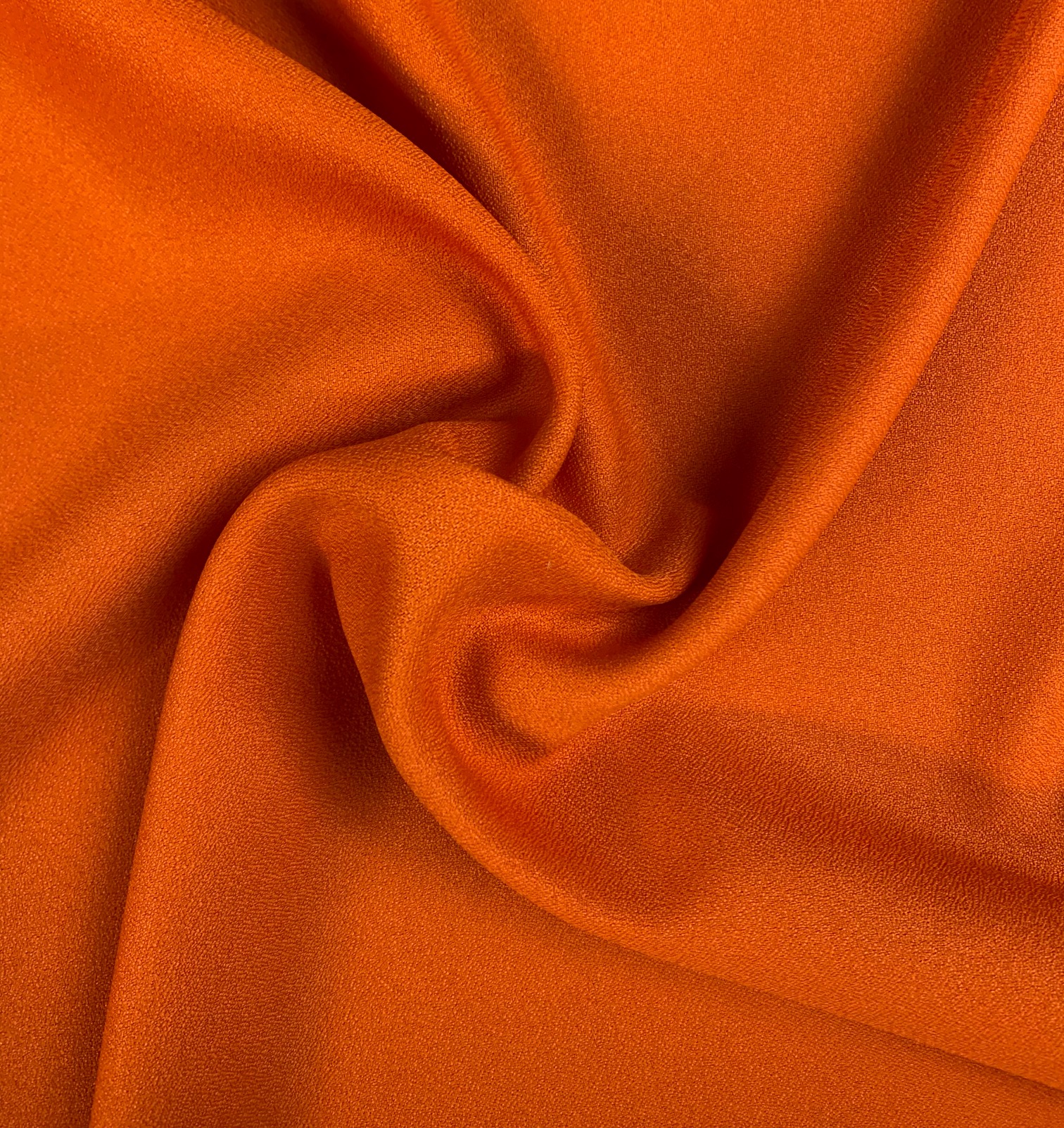 Orange Crepe Fabric - 60" By the yard (100% polyester)